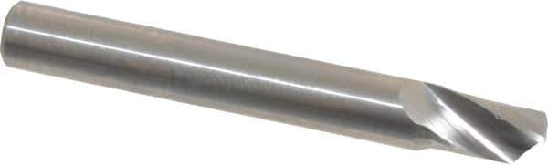 Accupro - 1/4" Cutting Diam x 3/8" Length of Cut, 1 Flute, Upcut Spiral Router Bit - Uncoated, Right Hand Cut, Solid Carbide, 2" OAL x 1/4" Shank Diam, Single Edge, 22° Helix Angle - Eagle Tool & Supply