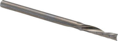 Accupro - 1/8" Cutting Diam x 1/2" Length of Cut, 1 Flute, Downcut Spiral Router Bit - Uncoated, Right Hand Cut, Solid Carbide, 2" OAL x 1/8" Shank Diam, Single Edge, 21° Helix Angle - Eagle Tool & Supply