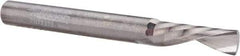 Accupro - 1/4" Cutting Diam x 3/4" Length of Cut, 1 Flute, Downcut Spiral Router Bit - Uncoated, Right Hand Cut, Solid Carbide, 2-1/2" OAL x 1/4" Shank Diam, Single Edge, 21° Helix Angle - Eagle Tool & Supply