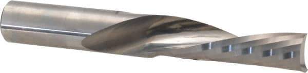 Accupro - 1/2" Cutting Diam x 1-5/8" Length of Cut, 1 Flute, Downcut Spiral Router Bit - Uncoated, Right Hand Cut, Solid Carbide, 3-1/2" OAL x 1/2" Shank Diam, Single Edge, 21° Helix Angle - Eagle Tool & Supply