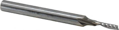 Accupro - 3mm Cutting Diam x 12mm Length of Cut, 1 Flute, Upcut Spiral Router Bit - Uncoated, Right Hand Cut, Solid Carbide, 64mm OAL x 6mm Shank Diam, Single Edge, 21° Helix Angle - Eagle Tool & Supply