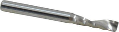 Accupro - 4mm Cutting Diam x 15mm Length of Cut, 1 Flute, Upcut Spiral Router Bit - Uncoated, Right Hand Cut, Solid Carbide, 40mm OAL x 4mm Shank Diam, Single Edge, 21° Helix Angle - Eagle Tool & Supply