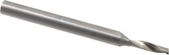 Accupro - 5mm Cutting Diam x 20mm Length of Cut, 1 Flute, Upcut Spiral Router Bit - Uncoated, Right Hand Cut, Solid Carbide, 95mm OAL x 8mm Shank Diam, Single Edge, 21° Helix Angle - Eagle Tool & Supply