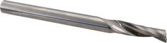 Accupro - 12mm Cutting Diam x 40mm Length of Cut, 1 Flute, Upcut Spiral Router Bit - Uncoated, Right Hand Cut, Solid Carbide, 150mm OAL x 12mm Shank Diam, Single Edge, 21° Helix Angle - Eagle Tool & Supply