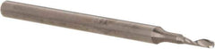 Accupro - 1/8" Cutting Diam x 1/4" Length of Cut, 1 Flute, Upcut Spiral Router Bit - Uncoated, Right Hand Cut, Solid Carbide, 2" OAL x 1/8" Shank Diam, Single Edge, 21° Helix Angle - Eagle Tool & Supply