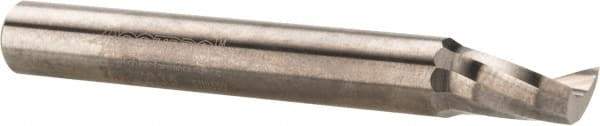 Accupro - 1/4" Cutting Diam x 3/8" Length of Cut, 1 Flute, Upcut Spiral Router Bit - Uncoated, Right Hand Cut, Solid Carbide, 2" OAL x 1/4" Shank Diam, Single Edge, 21° Helix Angle - Eagle Tool & Supply