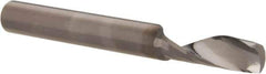 Accupro - 1/4" Cutting Diam x 3/4" Length of Cut, 1 Flute, Upcut Spiral Router Bit - Uncoated, Right Hand Cut, Solid Carbide, 2-1/2" OAL x 1/4" Shank Diam, Single Edge, 21° Helix Angle - Eagle Tool & Supply