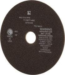 Tru-Maxx - 8" 46 Grit Aluminum Oxide Cutoff Wheel - 1/8" Thick, 1-1/4" Arbor, 4,936 Max RPM, Use with Stationary Tools - Eagle Tool & Supply