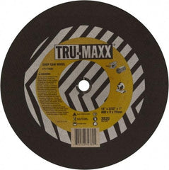 Tru-Maxx - 16" 36 Grit Aluminum Oxide Cutoff Wheel - 7/64" Thick, 1" Arbor, 3,820 Max RPM, Use with Chop Saws - Eagle Tool & Supply