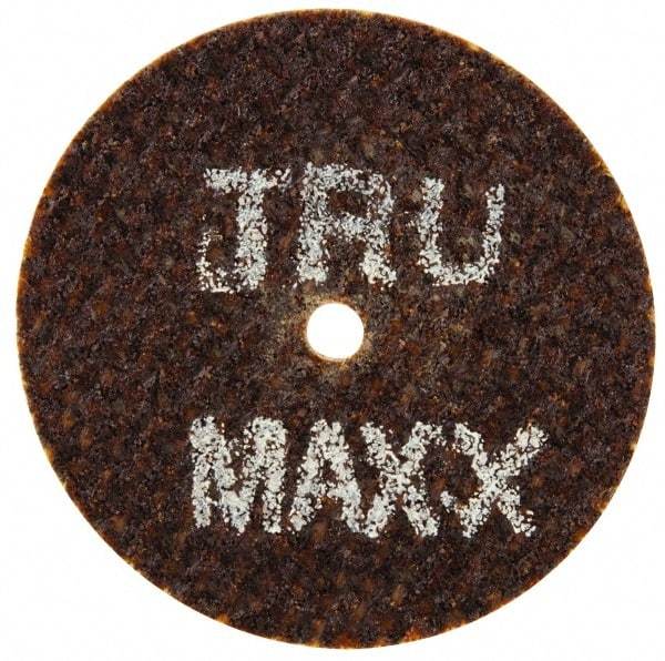 Tru-Maxx - 1-1/2" 60 Grit Aluminum Oxide Cutoff Wheel - 1/32" Thick, 1/8" Arbor, 40,744 Max RPM, Use with Die Grinders - Eagle Tool & Supply