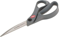 Clauss - 3-1/4" LOC, 8" OAL Titanium Standard Shears - Right Hand, Glass Filled Nylon Offset Handle, For General Purpose Use - Eagle Tool & Supply
