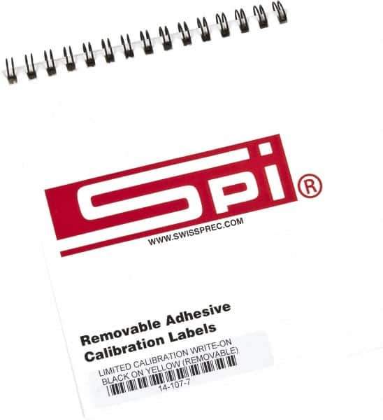 SPI - Inspection Label - Legend: Limited Calibration, English, Black & Yellow, 2" Long x 1/2" High, No Coating - Eagle Tool & Supply