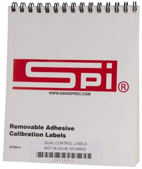 SPI - Inspection Label - Legend: Not In Calibration System, English, Red & White, 2" Long x 1/2" High, No Coating - Eagle Tool & Supply