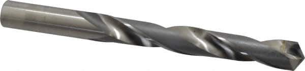 Made in USA - 45/64" 118° Carbide-Tipped Jobber Drill - Bright Finish, Right Hand Cut, Spiral Flute, Tanged Shank, 7-5/8" OAL, Standard Point - Eagle Tool & Supply
