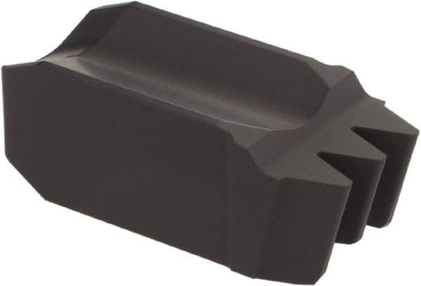 Iscar - 143563GPV Grade IC428, 11.14mm Cutting Width Carbide Grooving Insert - 3.42mm Max Depth of Cut, Neutral, 0.45mm Corner Radius, TiC/Al2O3 Finish - Eagle Tool & Supply