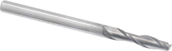 OSG - 1/8", 1/2" LOC, 1/8" Shank Diam, 1-3/4" OAL, 2 Flute, Solid Carbide Square End Mill - Single End, Diamond Finish, Spiral Flute, 30° Helix, Centercutting, Right Hand Cut, Right Hand Flute, Series 7020 - Eagle Tool & Supply