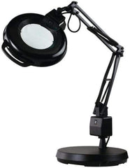 Electrix - 30 Inch, Spring Suspension, Desk Mounted, Fluorescent, Black, Magnifying Task Light - 22 Watt, 1.75x Magnification, 5 Inch Wide - Eagle Tool & Supply