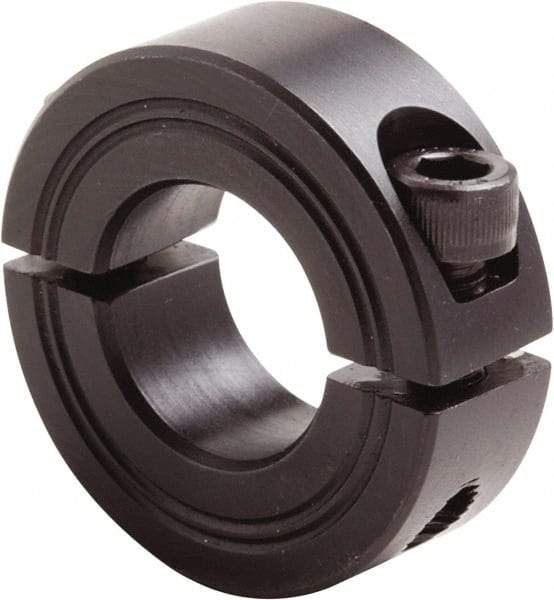 Climax Metal Products - 19mm Bore, Steel, Two Piece Clamp Collar - 1-5/8" Outside Diam - Eagle Tool & Supply