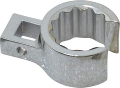 Proto - 7/8" 12 Point 3/8" Drive Chrome Flare Nut Crowfoot Wrench - 1-19/64" Head Diam x 3/4" Head Thickness, 1-1/2" OAL - Eagle Tool & Supply