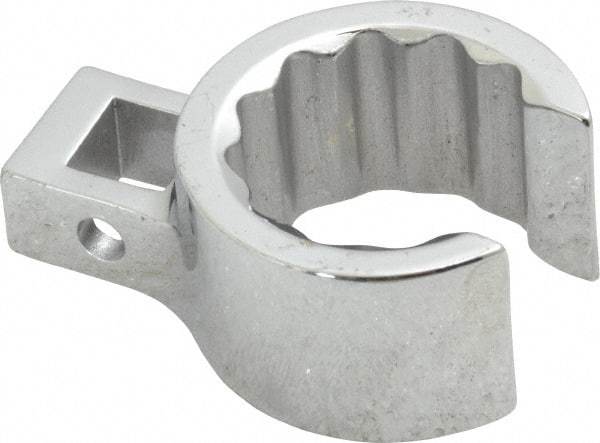 Proto - 15/16" 12 Point 3/8" Drive Chrome Flare Nut Crowfoot Wrench - 1-3/8" Head Diam x 3/4" Head Thickness, 1-1/2" OAL - Eagle Tool & Supply