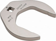 Proto - 1-7/8" 3/8" Drive Chrome Open End Crowfoot Wrench - 3.2" Head Diam x 0.38" Head Thickness - Eagle Tool & Supply