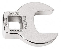 Proto - 2-15/16" 3/8" Drive Chrome Open End Crowfoot Wrench - 5.15" Head Diam x 1/2" Head Thickness - Eagle Tool & Supply