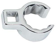 Proto - 1-15/16" 12 Point 1/2" Drive Full Polish Chrome Flare Nut Crowfoot Wrench - 2-5/8" Head Diam x 1-1/16" Head Thickness, 3-1/4" OAL - Eagle Tool & Supply