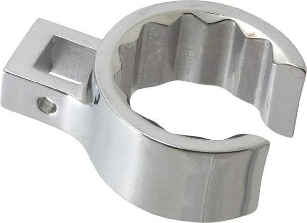 Proto - 1-7/16" 12 Point 1/2" Drive Full Polish Chrome Flare Nut Crowfoot Wrench - 2" Head Diam x 15/16" Head Thickness, 2.63" OAL - Eagle Tool & Supply