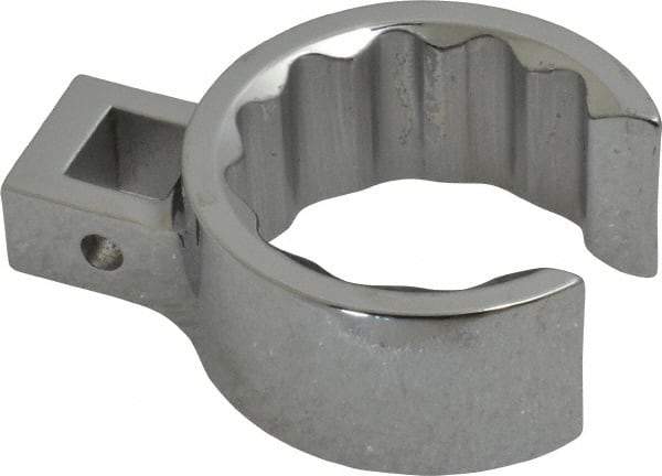 Proto - 1-1/2" 12 Point 1/2" Drive Full Polish Chrome Flare Nut Crowfoot Wrench - 2-1/16" Head Diam x 15/16" Head Thickness, 2-3/4" OAL - Eagle Tool & Supply
