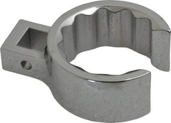 Proto - 1-1/2" 12 Point 1/2" Drive Full Polish Chrome Flare Nut Crowfoot Wrench - 2-1/16" Head Diam x 15/16" Head Thickness, 2-3/4" OAL - Eagle Tool & Supply