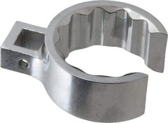 Proto - 1-11/16" 12 Point 1/2" Drive Full Polish Chrome Flare Nut Crowfoot Wrench - 2-5/16" Head Diam x 1" Head Thickness, 3" OAL - Eagle Tool & Supply