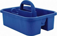 Quantum Storage - Tool Box Polypropylene Tool Caddy - 18-1/4" Wide x 13-3/8" Deep x 9-1/8" High, Blue, For Home, Shop, Garden - Eagle Tool & Supply