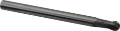OSG - 8mm Diam, 12mm LOC, 2 Flute Solid Carbide Ball End Mill - WXS Finish, Single End, 100mm OAL, 8mm Shank Diam, Spiral Flute - Eagle Tool & Supply