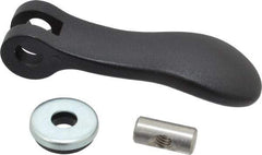 KIPP - 5/16-18, 1.06" Hub Diam, Black Powder Coat Cast Aluminum Adjustable Clamping Handle - Eagle Tool & Supply