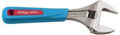 Channellock - 1-1/2" Jaw Capacity, 8" Standard Adjustable Wrench - Chrome Vanadium Steel, Chrome Finish - Eagle Tool & Supply