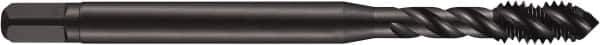 DORMER - 7/8-14 UNF 3 Flute 3B Modified Bottoming Spiral Flute Tap - Powdered Metal, Oxide Finish, 4-11/16" OAL, Right Hand Flute, Right Hand Thread, H4, Series E038 - Eagle Tool & Supply
