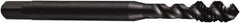 DORMER - 3/4-10 UNC 3 Flute 3B Modified Bottoming Spiral Flute Tap - Powdered Metal, Oxide Finish, 4-1/4" OAL, Right Hand Flute, Right Hand Thread, H4, Series E028 - Eagle Tool & Supply