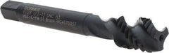 DORMER - 1/2-13 UNC 3 Flute 3B Modified Bottoming Spiral Flute Tap - Powdered Metal, Oxide Finish, 3-3/8" OAL, Right Hand Flute, Right Hand Thread, H3, Series E028 - Eagle Tool & Supply