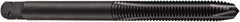 DORMER - 9/16-12 UNC, 3 Flute, Oxide Finish, Powdered Metal Spiral Point Tap - Plug Chamfer, Right Hand Thread, 3-19/32" OAL, 63/64" Thread Length, 0.429" Shank Diam, 3B Class of Fit, Series E026 - Exact Industrial Supply