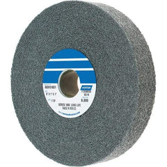 Norton - 6" Diam, 1" Face Width, 1" Center Hole, Fine Grade, Silicon Carbide Deburring Wheel - Convolute, Density 7 Grade - Eagle Tool & Supply