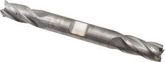 Niagara Cutter - 3/8", 3/4" LOC, 3/8" Shank Diam, 3-1/2" OAL, 4 Flute, Solid Carbide Square End Mill - Double End, Uncoated, Spiral Flute, 30° Helix, Centercutting, Right Hand Cut, Right Hand Flute, Series CD430 - Eagle Tool & Supply