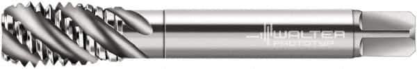 Walter-Prototyp - 3/4-10 UNC 4 Flute 2B Modified Bottoming Spiral Flute Tap - Cobalt, Bright Finish, 4-1/4" OAL, Right Hand Flute, Right Hand Thread, Series A22567 - Eagle Tool & Supply