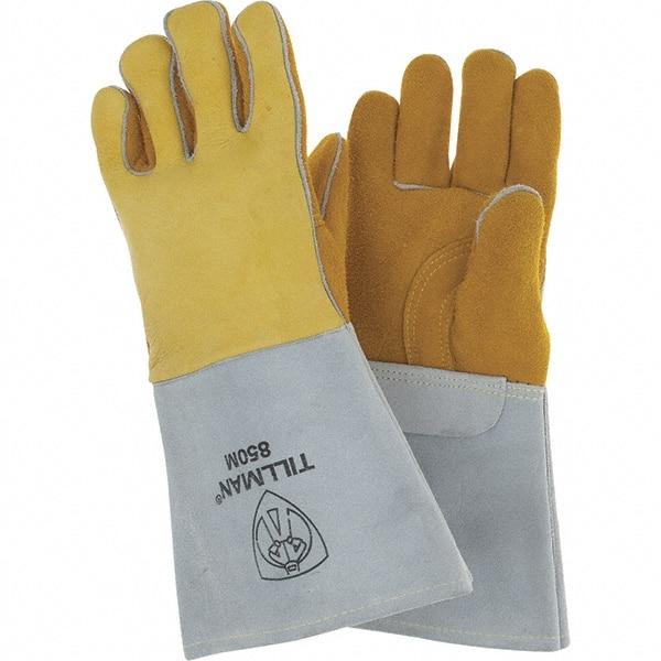 TILLMAN - Welder's & Heat Protective Gloves - MP MED TOPGR GOLDN ELSKIN WLDR GLOVES JT - Eagle Tool & Supply