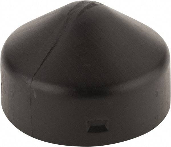 Eagle - 6-1/2" Wide x 6-1/2" Deep x 6-1/2" High, 5-5/8" Bollard Cap - Black, HDPE, 1 Lb, Smooth Surface - Eagle Tool & Supply