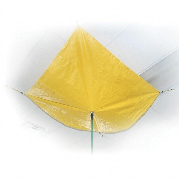 UltraTech - 20" Diam, Square Roof Leak Diverter - 5' Long x 5' Wide x 10 mil Thick, Yellow - Eagle Tool & Supply