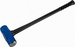 NUPLA - 16 Lb Head, 32" Long Soft Steel Safety Sledge Hammer - Steel Head, 2-5/8" Face Diam, 8-1/4" Long Head, Fiberglass Handle - Eagle Tool & Supply