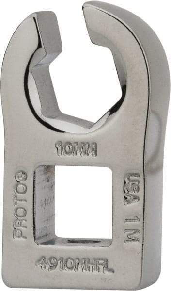 Proto - 3/4" 6 Point 3/8" Drive Chrome Flare Nut Crowfoot Wrench - 0.77" Head Diam x 1/4" Head Thickness, 1-15/16" OAL - Eagle Tool & Supply