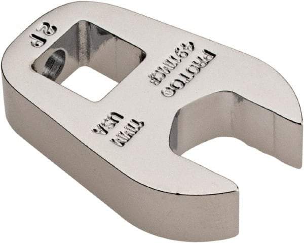 Proto - 11mm 3/8" Drive Chrome Crowfoot Wrench - 0.87" Head Diam x 1/4" Head Thickness, 1.13" OAL - Eagle Tool & Supply