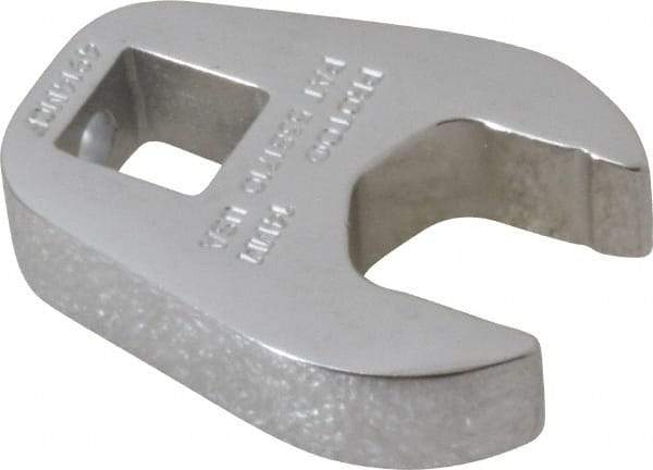 Proto - 14mm 3/8" Drive Chrome Crowfoot Wrench - 1-3/16" Head Diam x 1/4" Head Thickness, 1-1/2" OAL - Eagle Tool & Supply