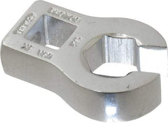 Proto - 1/2" 6 Point 3/8" Drive Chrome Flare Nut Crowfoot Wrench - 1-3/32" Head Diam x 1/4" Head Thickness, 1-5/8" OAL - Eagle Tool & Supply